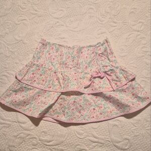 Limited Too girls size 8 skirt with modesty shorts, flower design 2 tiered EUC